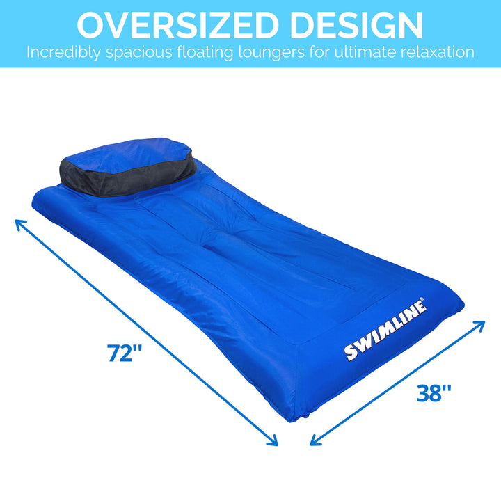 Swimline 9057 Swimming Pool Inflatable Fabric Covered Air Mattress (Open Box) - VMInnovations