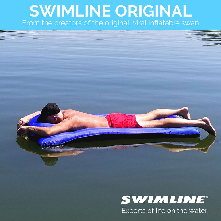 Swimline 9057 Swimming Pool Inflatable Fabric Covered Air Mattress (Open Box) - VMInnovations