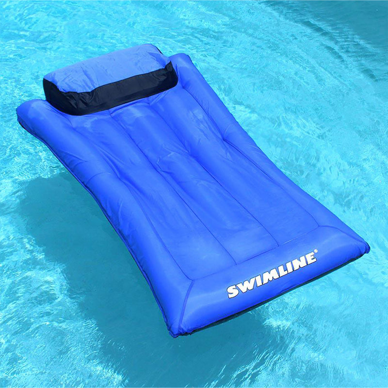 Swimline Oversized Inflatable Swimming Pool Air Mattress Floating Raft, Blue