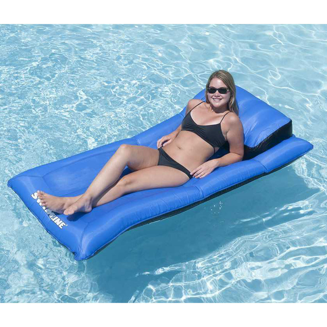 Swimline Oversized Inflatable Swimming Pool Air Mattress Floating Raft, Blue