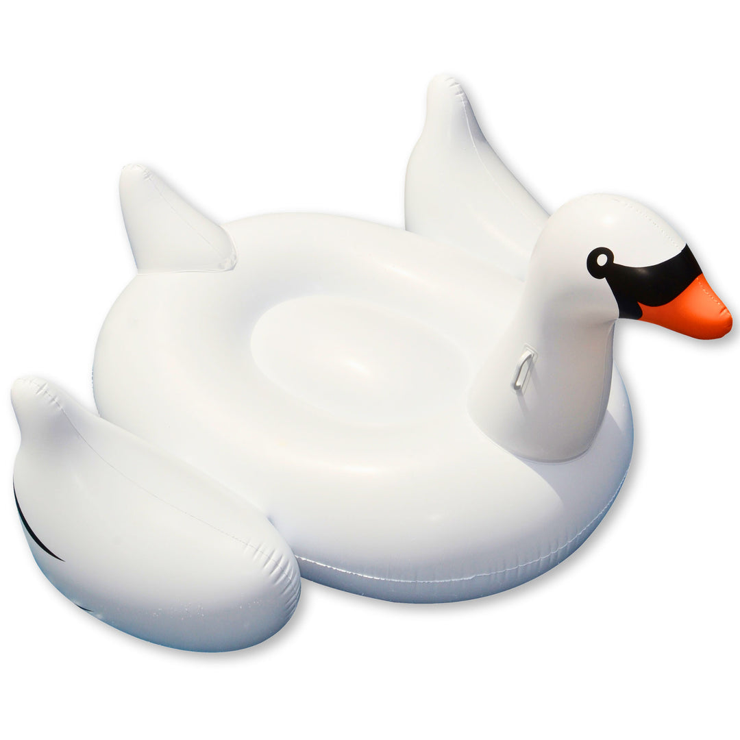 Swimline Swimming Pool Giant Rideable Swan Inflatable Float Toy 75" (Open Box)