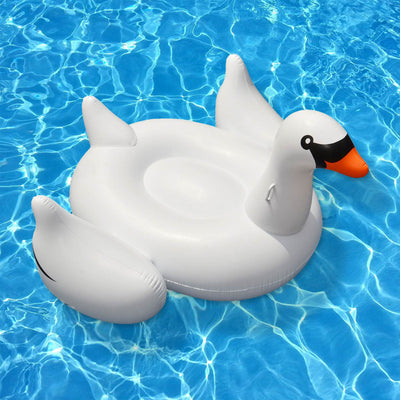Swimline 90621 Giant Swan Inflatable Ride-On Swimming Pool Raft Float, White