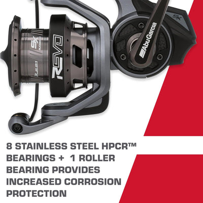 Abu Garcia Revo SX Spinning Reel, Smooth Carbon Drag, 6.2:1 Gear Ratio, Size 40