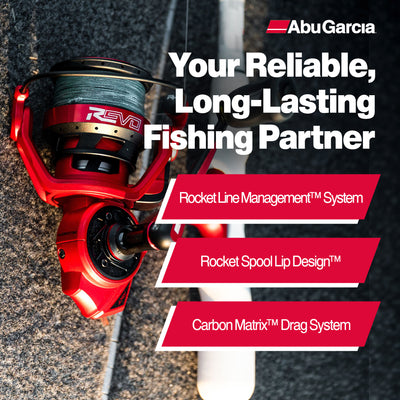 Abu Garcia Revo 3 Rocket Spinning Fishing Reel, Size 30, Right/Left Handle Position