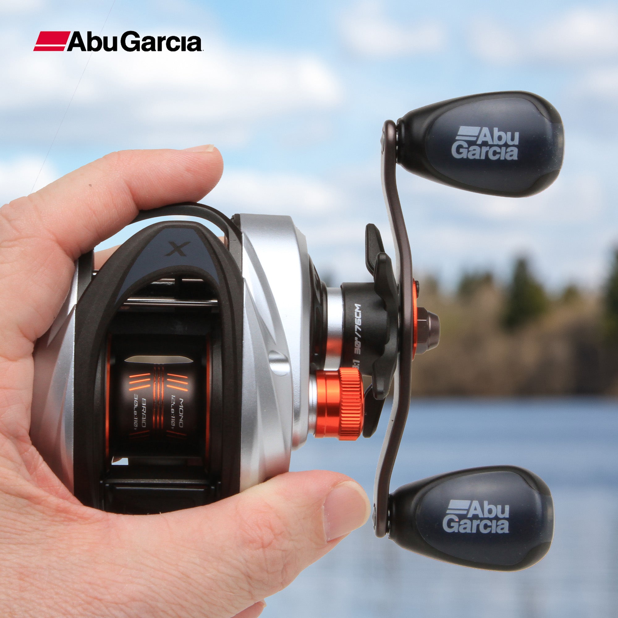 Abu Garcia Revo 5 X High Speed Baitcast Fishing Reel with C6 Carbon Frame, White