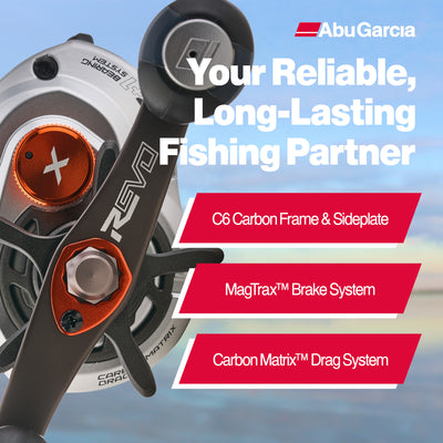 Abu Garcia Revo 5 X 30" Line Low Profile Baitcast Fishing Reel, Left Handle