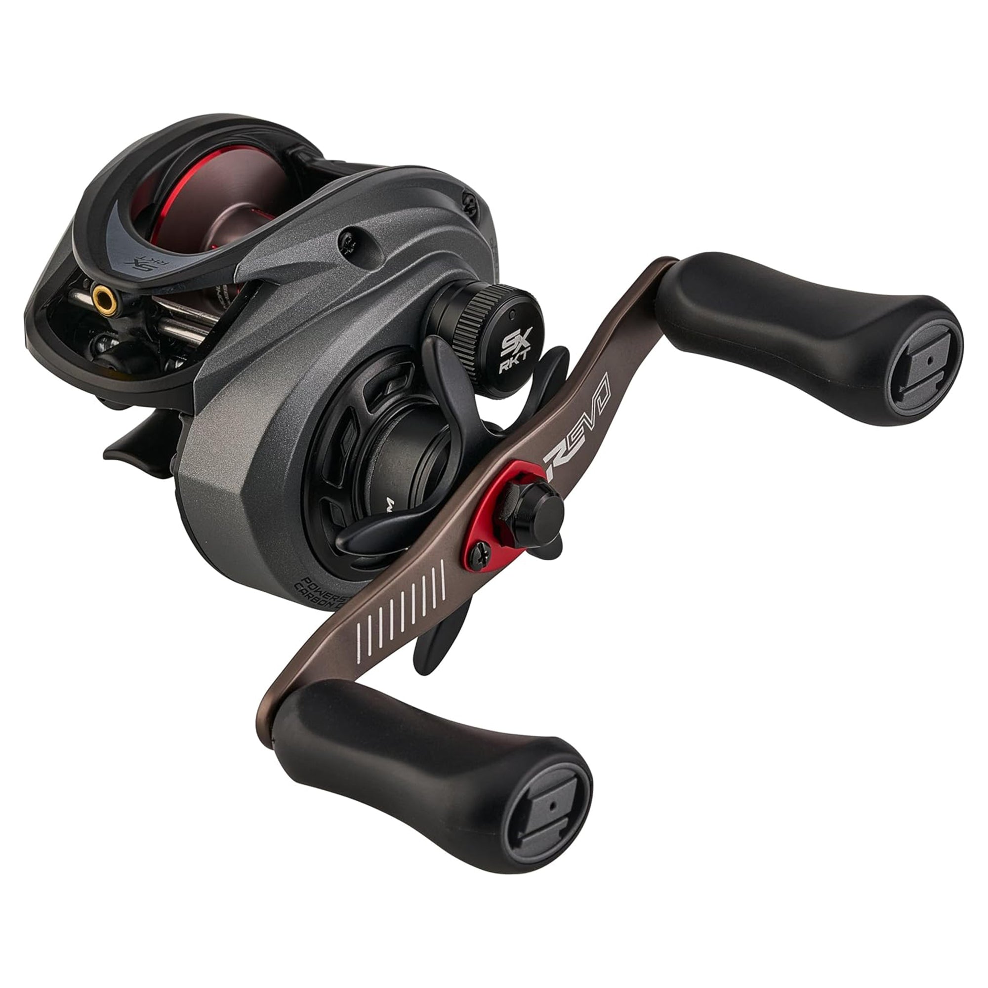 Abu Garcia Revo SX Rocket Low Profile Baitcast Left-Handed Fishing Reel, Grey