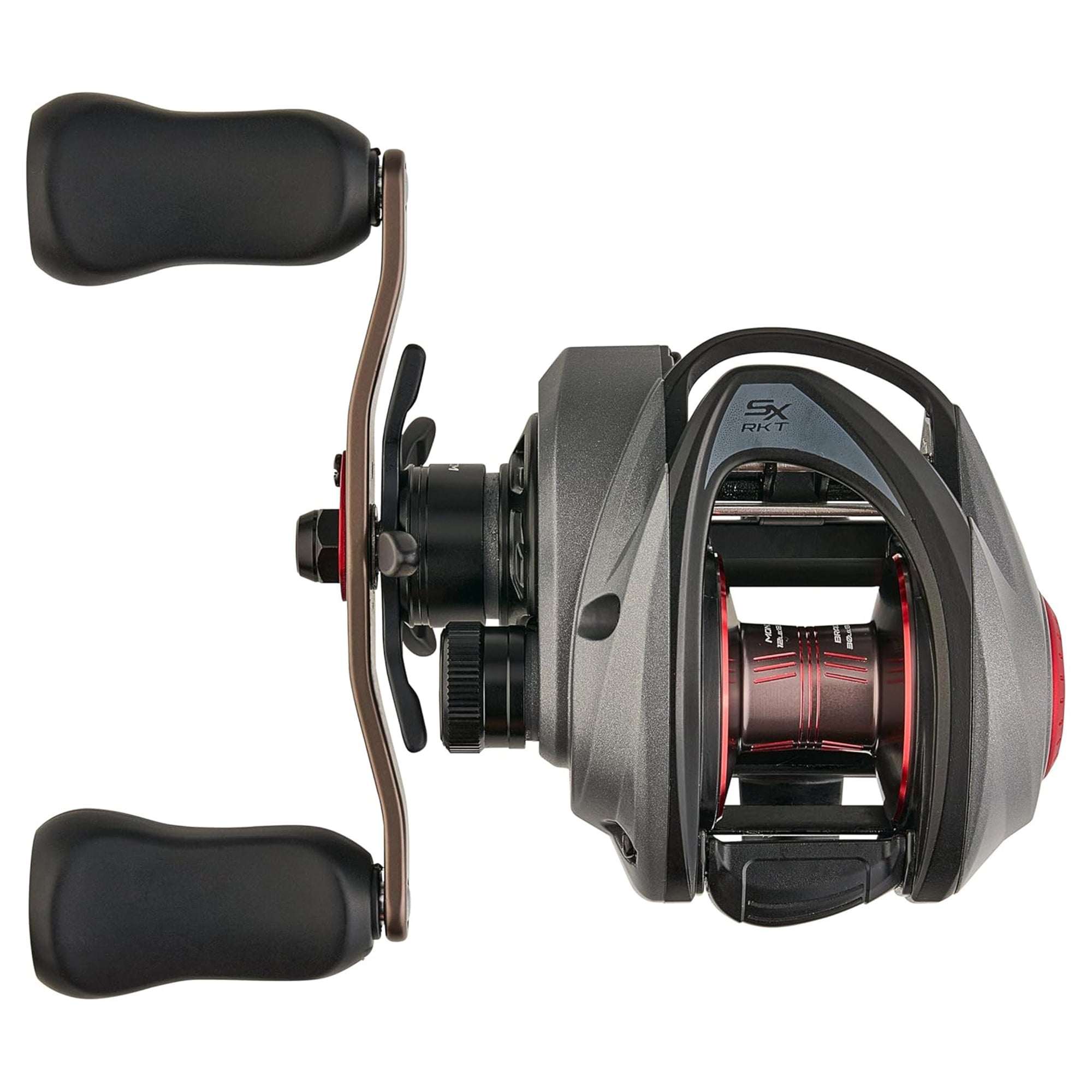 Abu Garcia Revo SX Rocket Low Profile Baitcast Left-Handed Fishing Reel, Grey