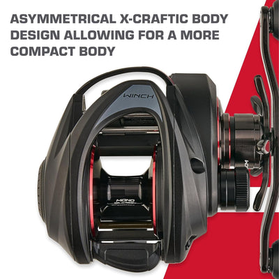 Abu Garcia Revo 5 Winch Low Profile Baitcast Reel, 23" Retrieve, Right Handle