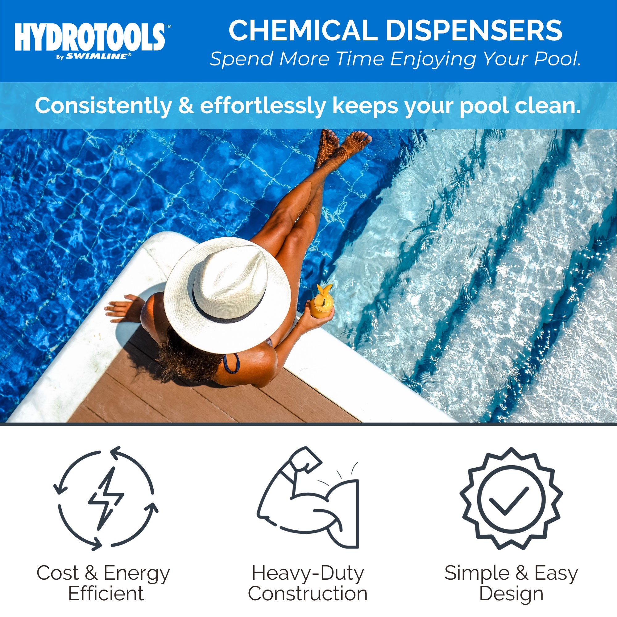 Swimline Hydrotools 8725 Pool Adjustable Floating Chlorine Dispenser (Open Box)