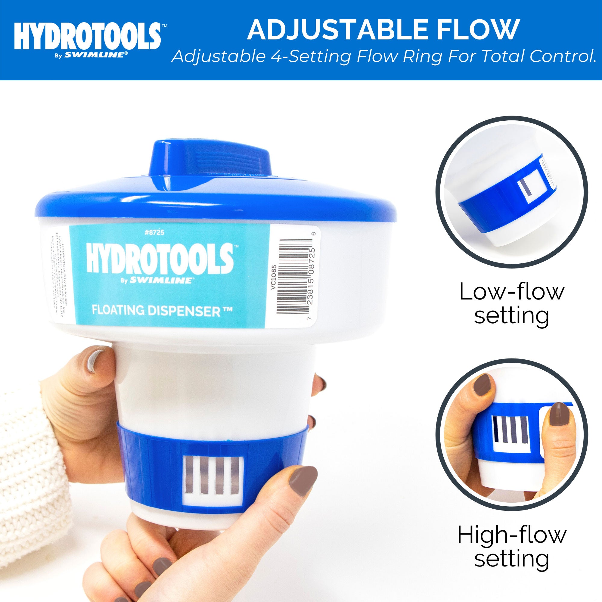Swimline Hydrotools 8725 Pool Adjustable Floating Chlorine Dispenser (Open Box)