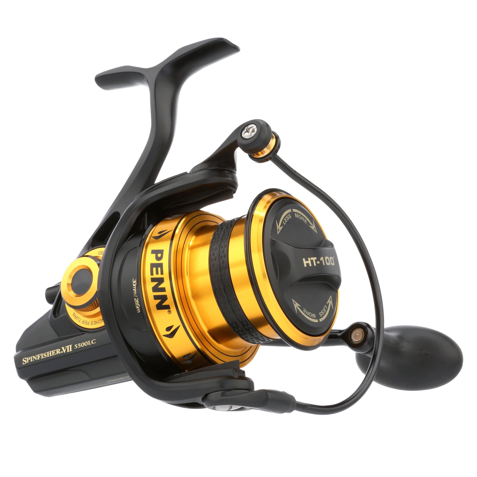 Penn Spinfisher VI Spinning Fishing Reel with 6 Bearings, Size 5500, Black/Gold