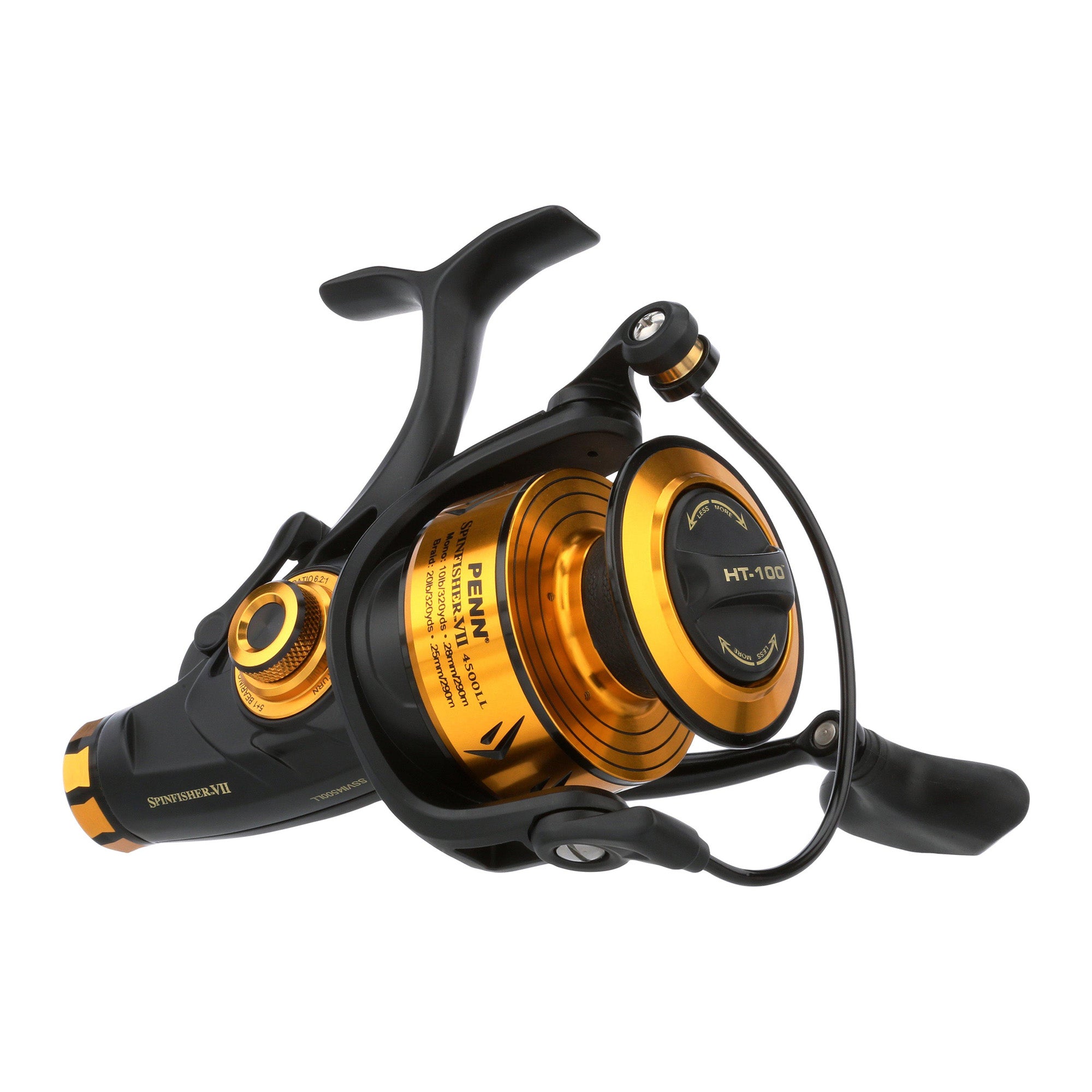 Penn Spinfisher VII Spinning Fishing Reel with 6 Bearings, Size 2500, Black/Gold