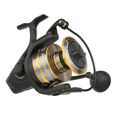 Penn Battle IV High Speed Spinning Fishing Reel, 6 Bearings, Size 8000, Black
