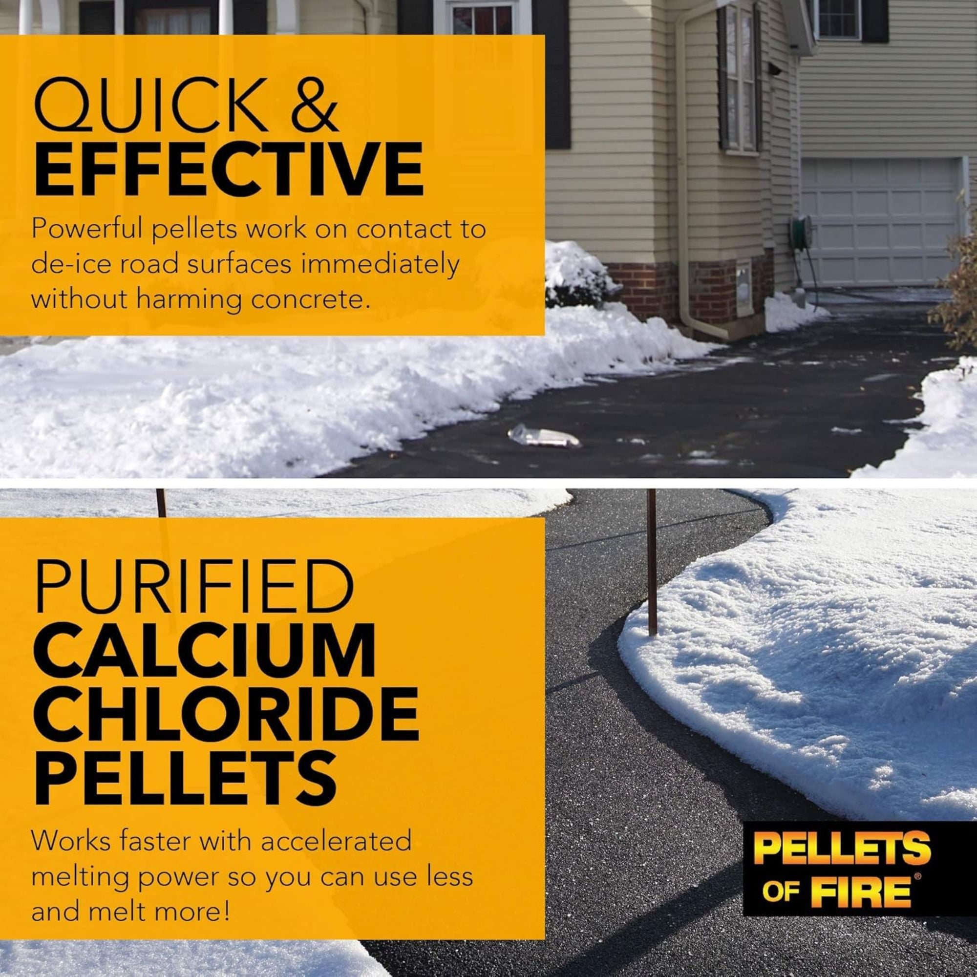 Snow Joe Pellets of Fire Ice Melter for Driveways & Sidewalks, 50 lbs, CPP50 - VMInnovations