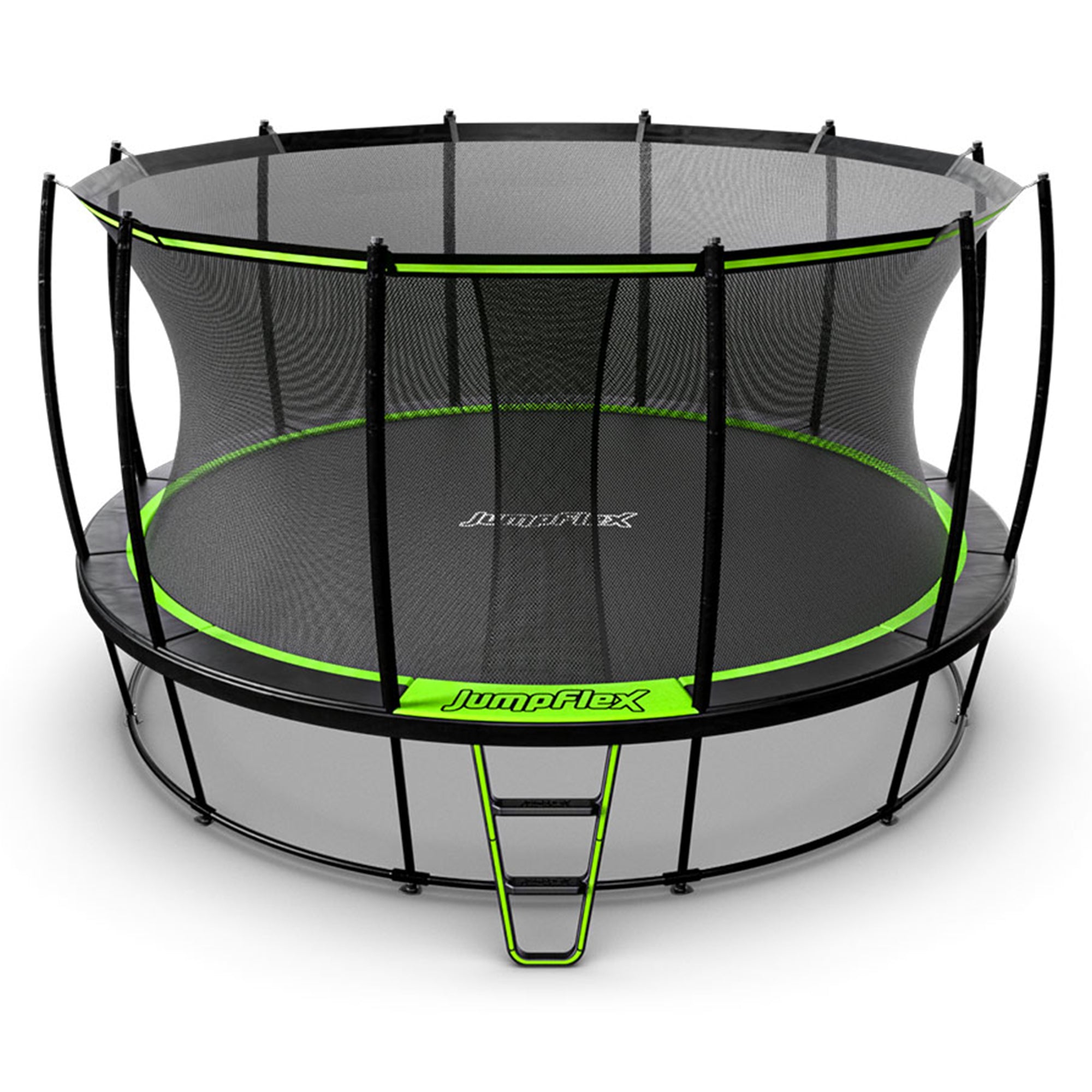 JumpFlex HERO 15' Round Trampoline with Safety Net Enclosure and Net Attachment - VMInnovations