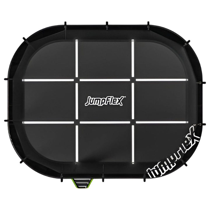 JumpFlex 17' Trampoline MEGA Outdoor Playset with Net and Ladder, Green/Black - VMInnovations