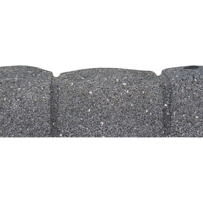 Tierra Verde 48"L Roman Stone Recycled Rubber Garden Border Kit, Grey, 2-Pack - VMInnovations