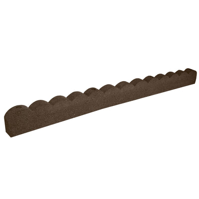 Tierra Verde 47"L Scallop Recycled Rubber Garden Border & Edging, Earth, 2-Pack