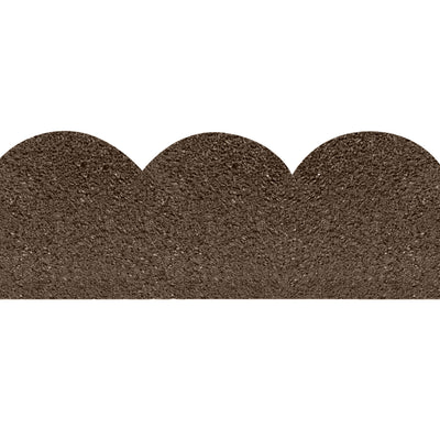Tierra Verde 47"L Scallop Recycled Rubber Garden Border & Edging, Earth, 2-Pack