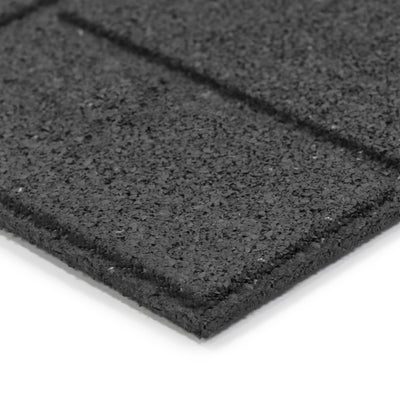 Tierra Verde 16" x 16" Brick Rubber Paver, Outdoor Floor Tiles, Grey, 4 Pack - VMInnovations