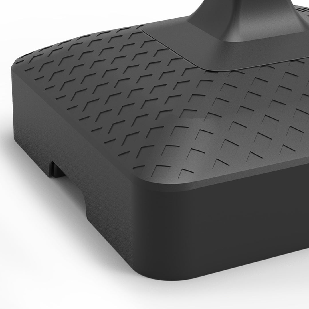 Tierra Verde 19.5" x 6.5"H Square Low Profile Easy-Fill Umbrella Base, Black - VMInnovations