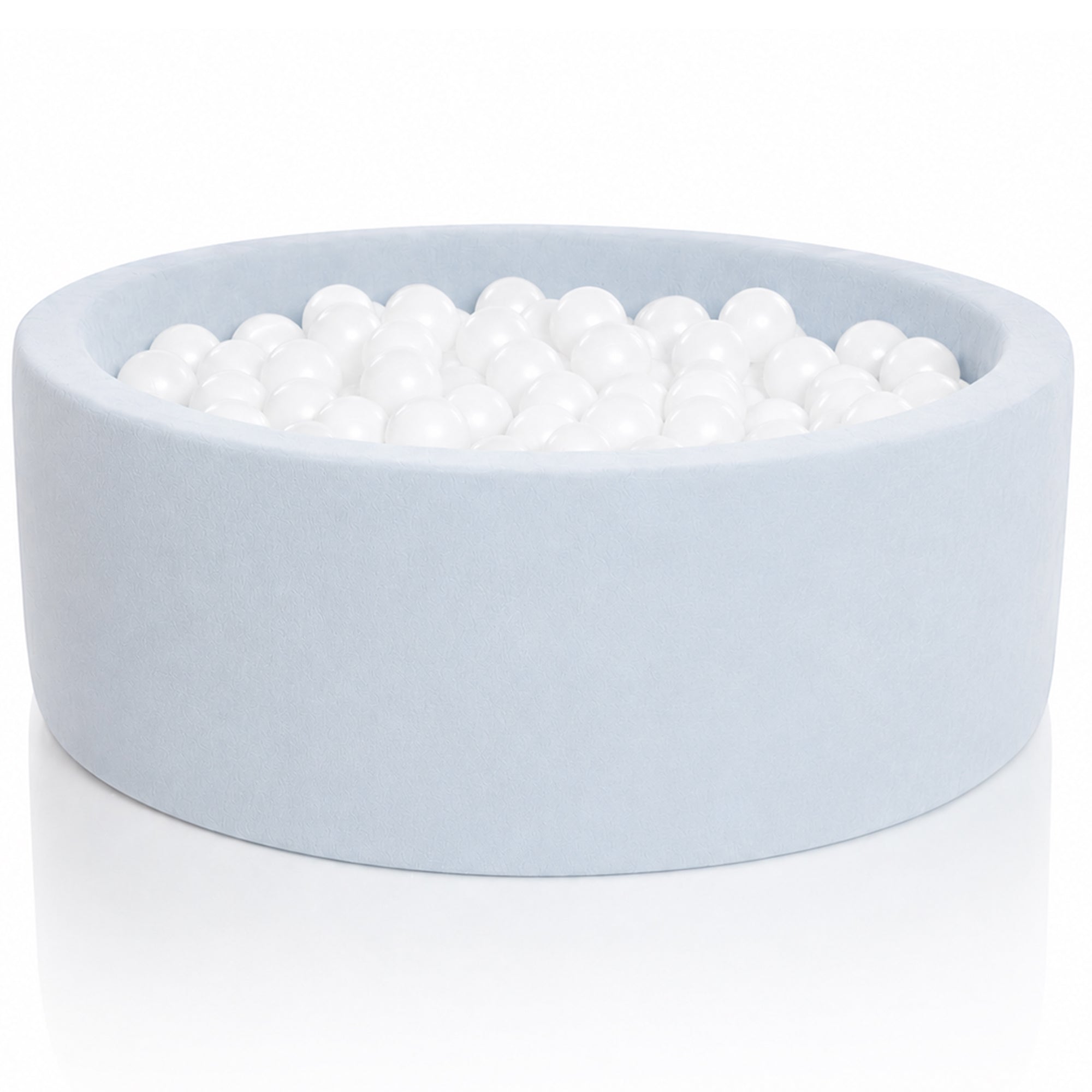 KIDKII Round Ball Pit Soft Velvet Indoor Play Toy for Toddlers, 200 Balls, Blue