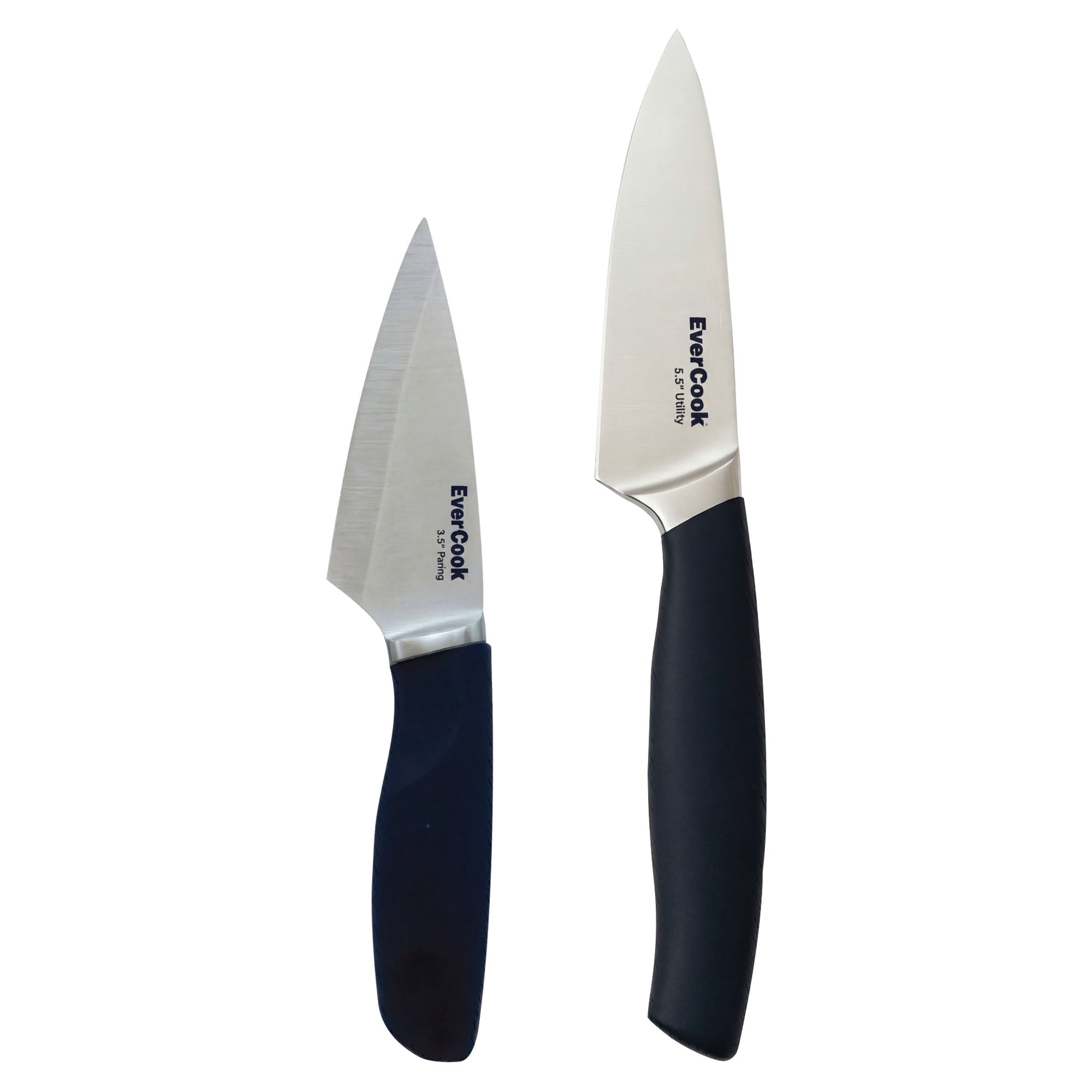 EverCook 3.5” Paring Knife and 5.5” Utility Knife Set, Stainless Steel Cutlery - VMInnovations