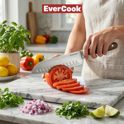 EverCook 4-Piece Kitchen Knife Set with Blade Sheaths, 2.0 mm Stainless Steel - VMInnovations