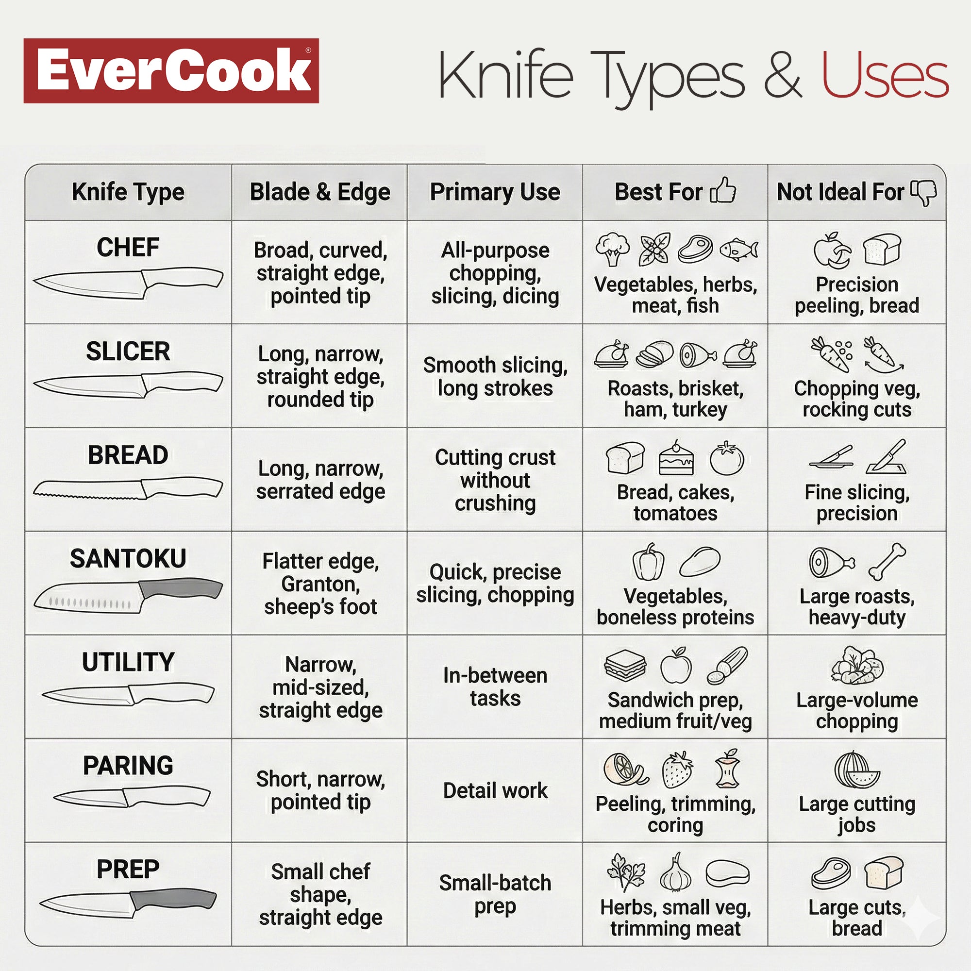 EverCook Precision Knife Sharpener for Kitchen Knives, 3-Stage Diamond Wheels - VMInnovations