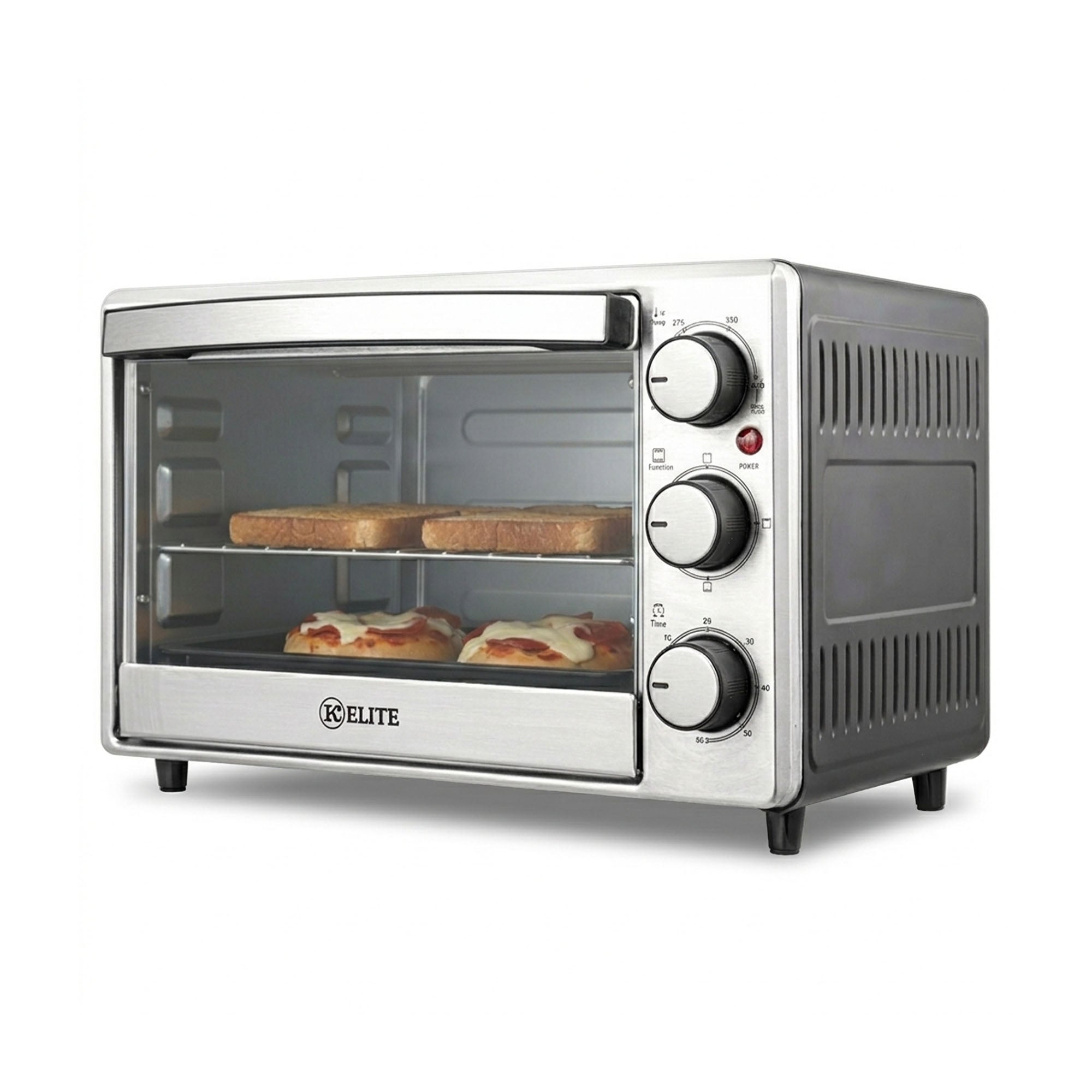Kitchen Elite 6-Slice Compact Countertop Toaster Oven, Stainless Tray (Used) - VMInnovations