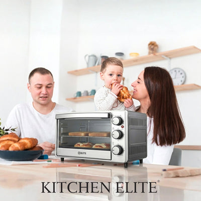 Kitchen Elite 6-Slice Compact Countertop Toaster Oven with Stainless Steel Tray - VMInnovations
