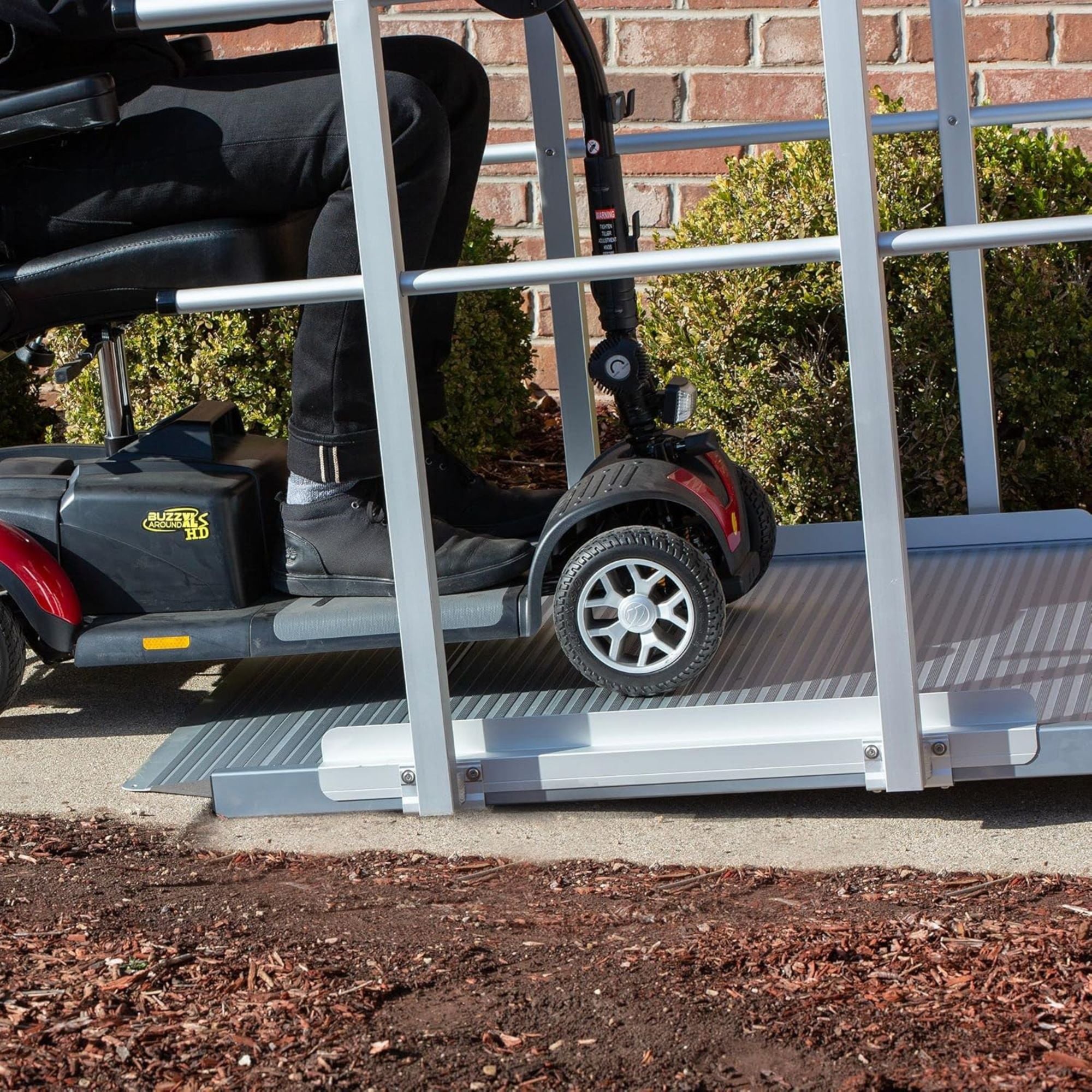 Silver Spring 10' Wheelchair Ramp w/ Handrails, Suitable for Porch (Open Box) - VMInnovations