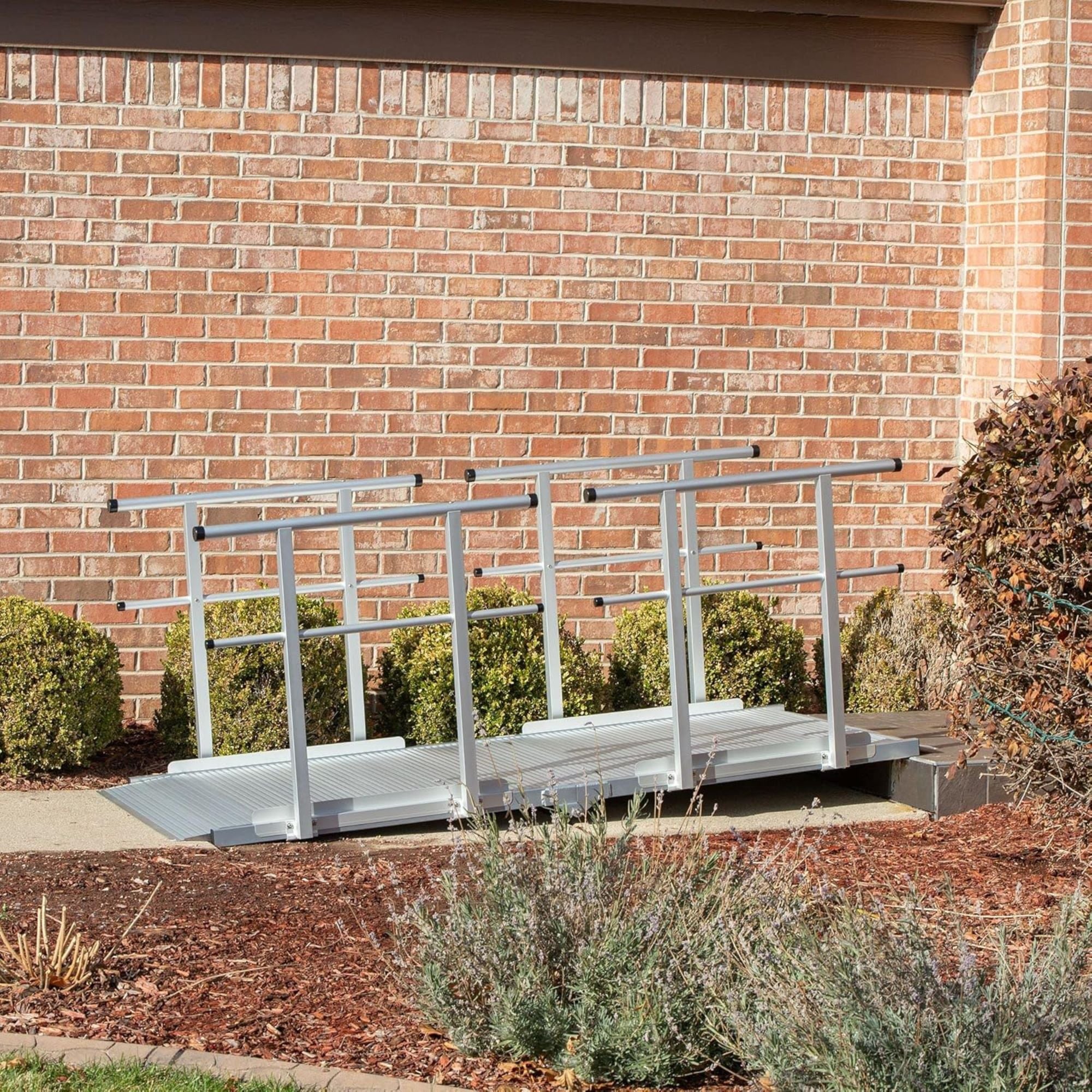 Silver Spring 10' Wheelchair Ramp w/ Handrails, Suitable for Porch (Open Box) - VMInnovations