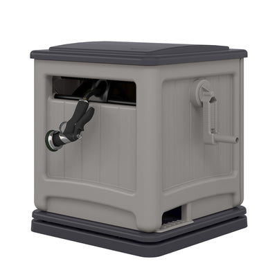 Suncast Swivel Smart Trak Hose Hideaway for 225 ft x 5/8 in Garden Hose, Dove - VMInnovations