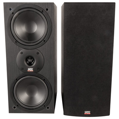 MTX Audio MONITOR60i 6.5 Inch Bookshelf Speakers, 2-Way Home Audio Pair, Black - VMInnovations
