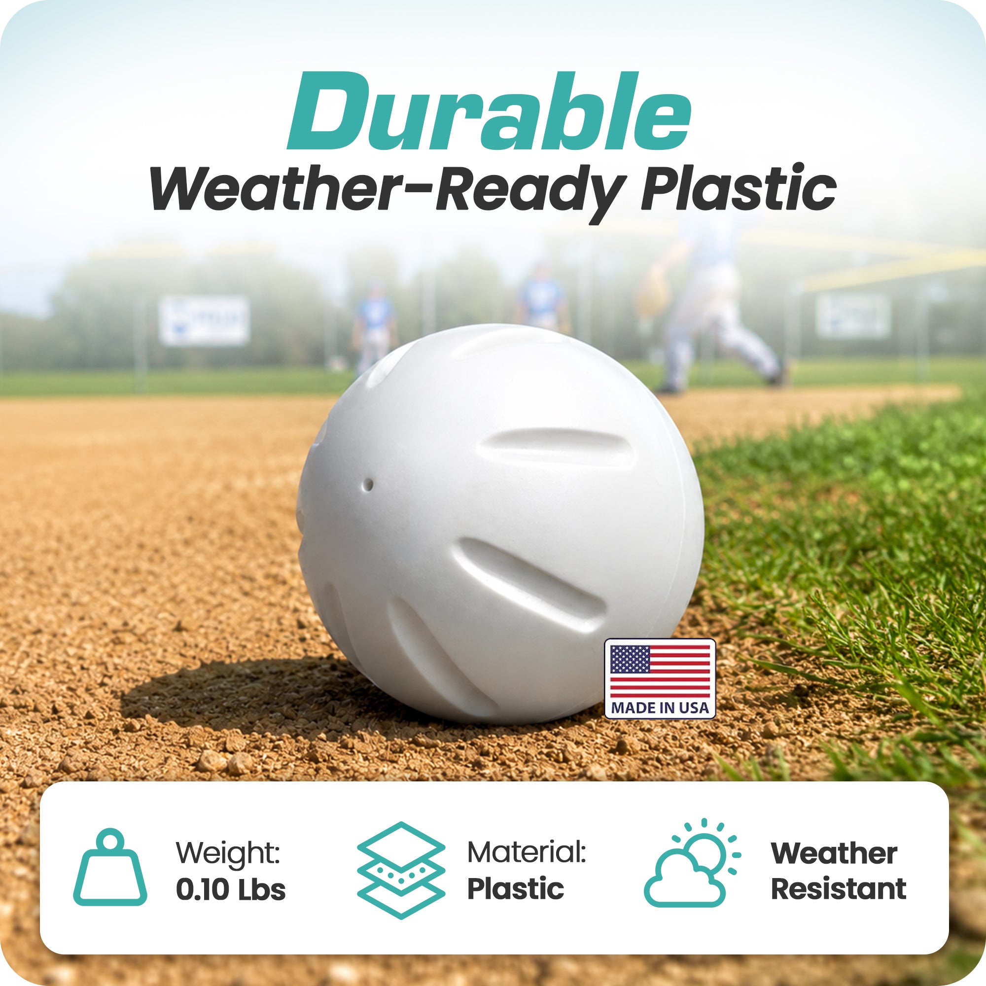Union Products Blazer Ball 2.80-Inch Baseball Training Set, White, 3 Pack