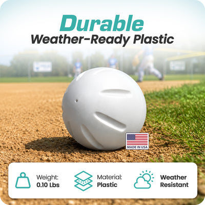 Union Products Blazer Ball 2.80-Inch Baseball Training Set, White, 3 Pack