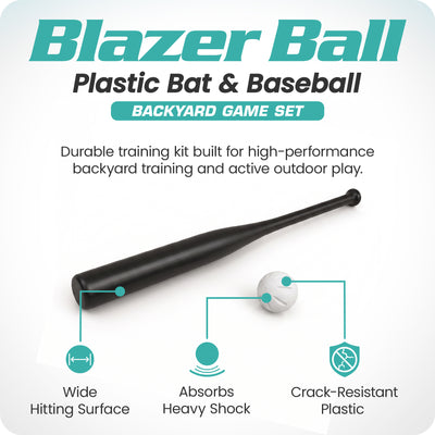 Union Products Blazer Ball and 34-Inch Plastic Baseball Bat Backyard Game Set - VMInnovations