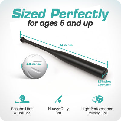 Union Products Blazer Ball and 34-Inch Plastic Baseball Bat Backyard Game Set - VMInnovations