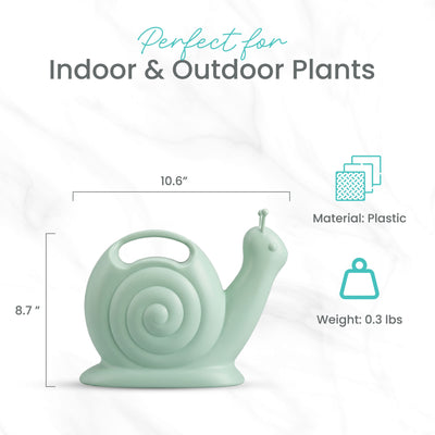 Union Products Snail Water Can with Built-in Handle, 1.8L Capacity, Light Green - VMInnovations