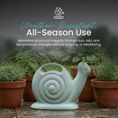 Union Products Snail Water Can with Built-in Handle, 1.8L Capacity, Light Green - VMInnovations
