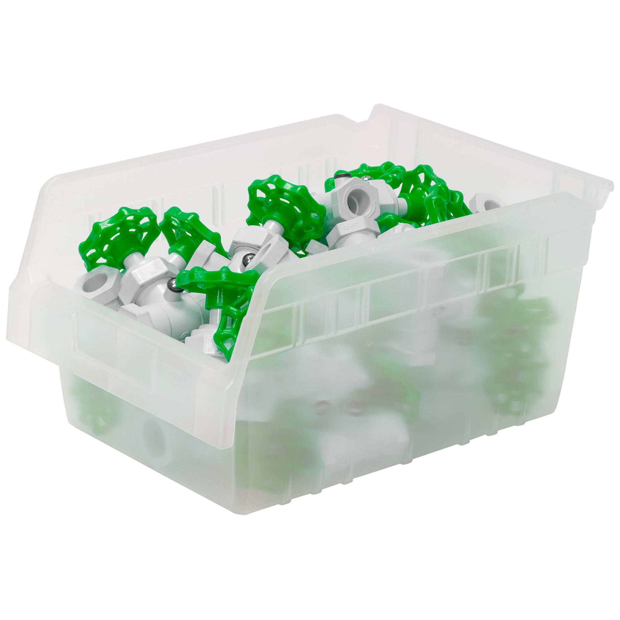 Akro-Mils 8pk ShelfMax Nesting Storage Bins, Space-Saving Organizers (Open Box)