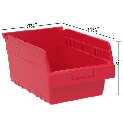 Akro-Mils 8pk ShelfMax Nesting Storage Bins, Space-Saving Organizers (Open Box)