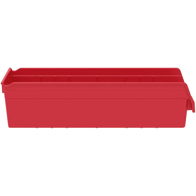 Akro-Mils 6 Pack AkroBins Plastic Storage Bins, Space-Saving Organizers, Red