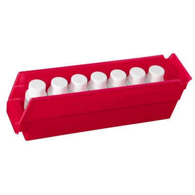 Akro-Mils 24 Pack AkroBins Plastic Storage Bins, Space-Saving Organizers, Red
