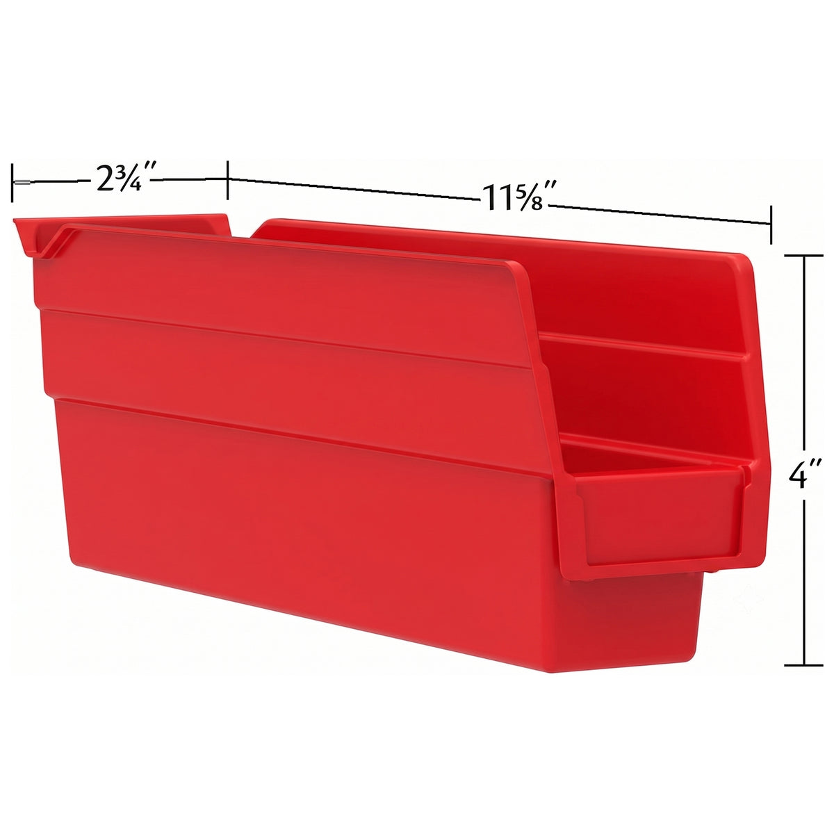 Akro-Mils 24 Pack AkroBins Plastic Storage Bins, Space-Saving Organizers, Red