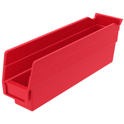 Akro-Mils 24 Pack AkroBins Plastic Storage Bins, Space-Saving Organizers, Red