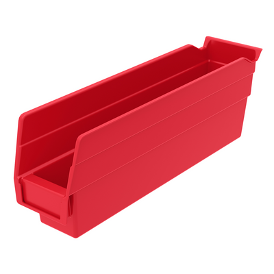 Akro-Mils 24 Pack AkroBins Plastic Storage Bins, Space-Saving Organizers, Red