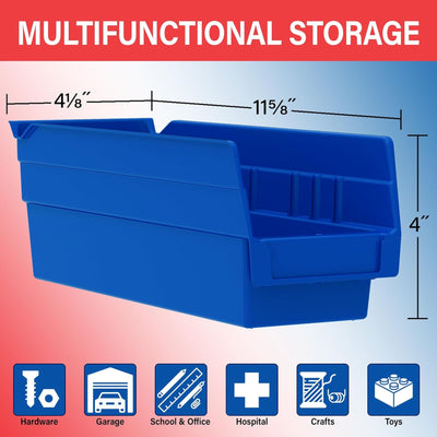 Akro-Mils 24 Pack Plastic Storage Shelf Bins, Space-Saving Organizers,(Open Box) - VMInnovations